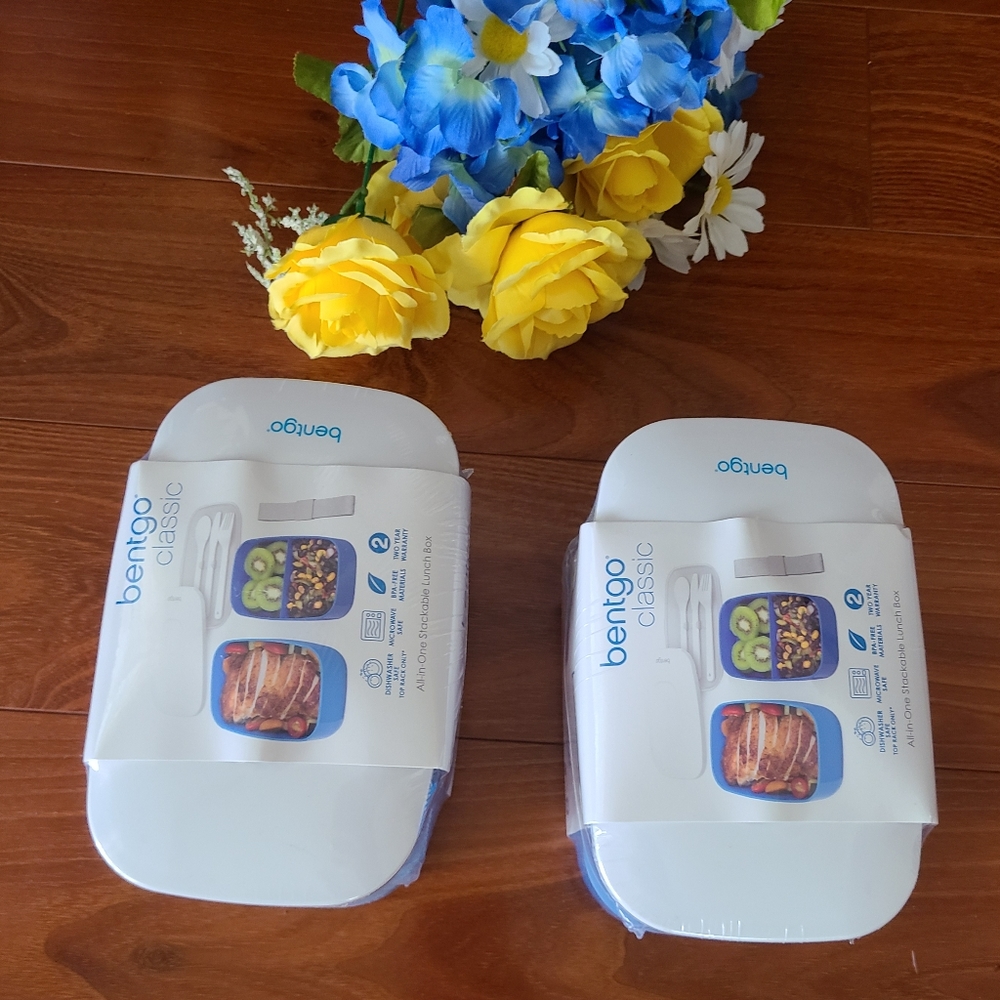 Bundle 2 Sets of Bentgo Stackable Lunch Box - Picture 1 of 7